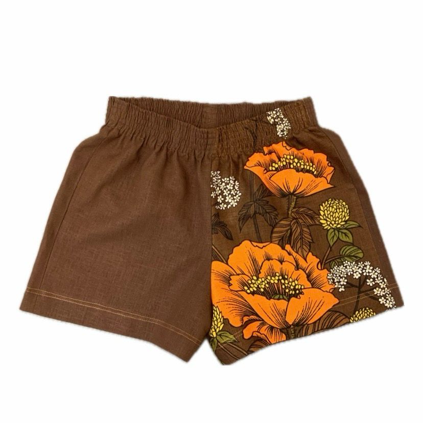 ORANGE POPPY TEA TOWEL SHORTS