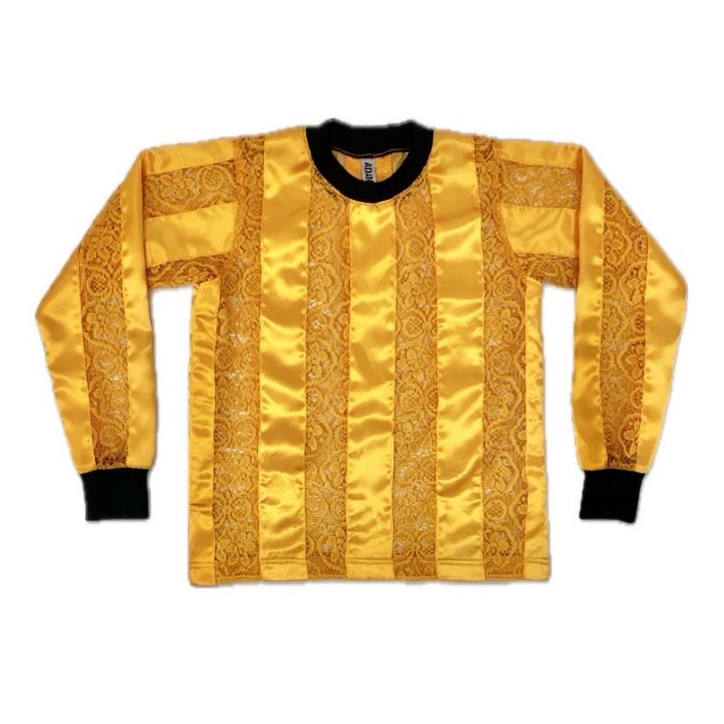 STRIPE RIBBON LACE FOOTY TOP ORANGE