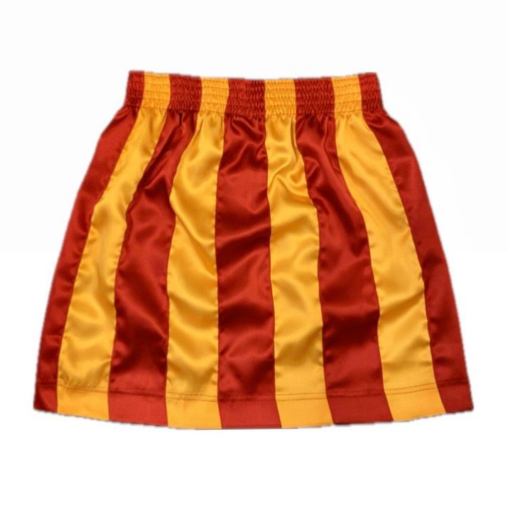 STRIPE RIBBON MINI SKIRT RED/ORANGE