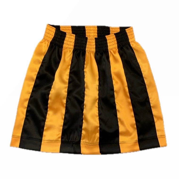 STRIPE RIBBON MINI SKIRT BLACK/ORANGE