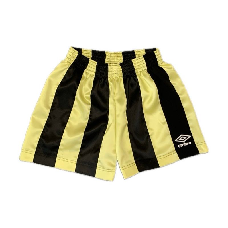 STRIPE RIBBON SHORTS BLACK/LEMON