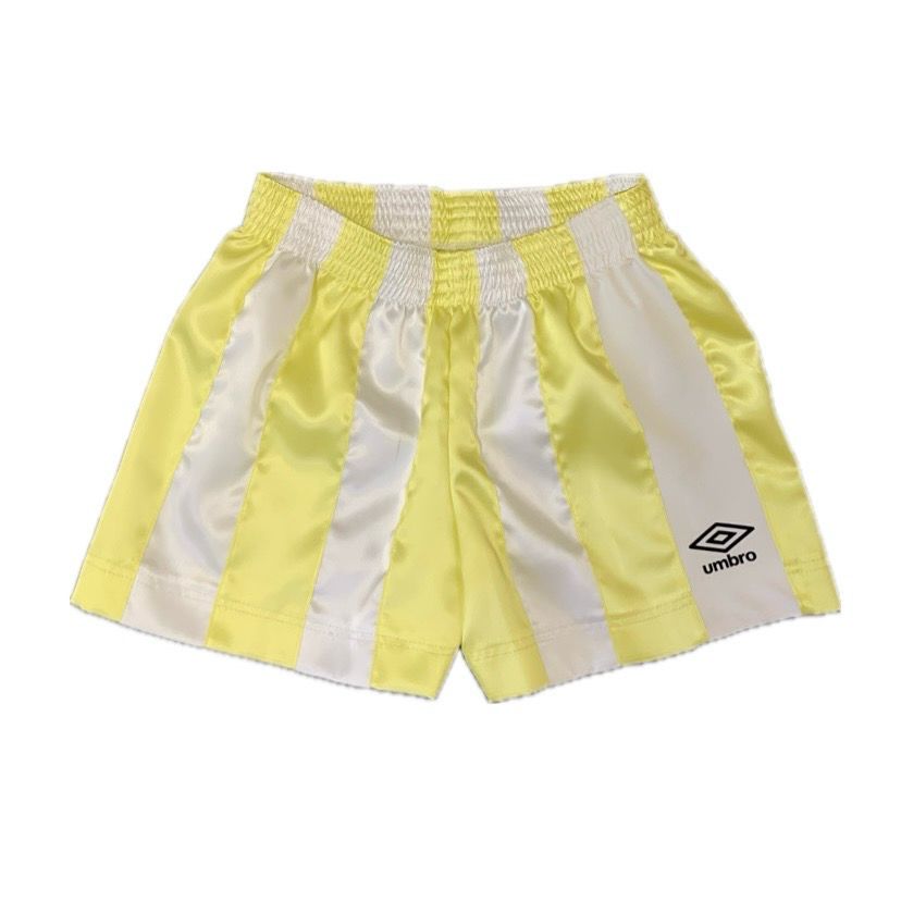 STRIPE RIBBON SHORTS LEMON/WHITE