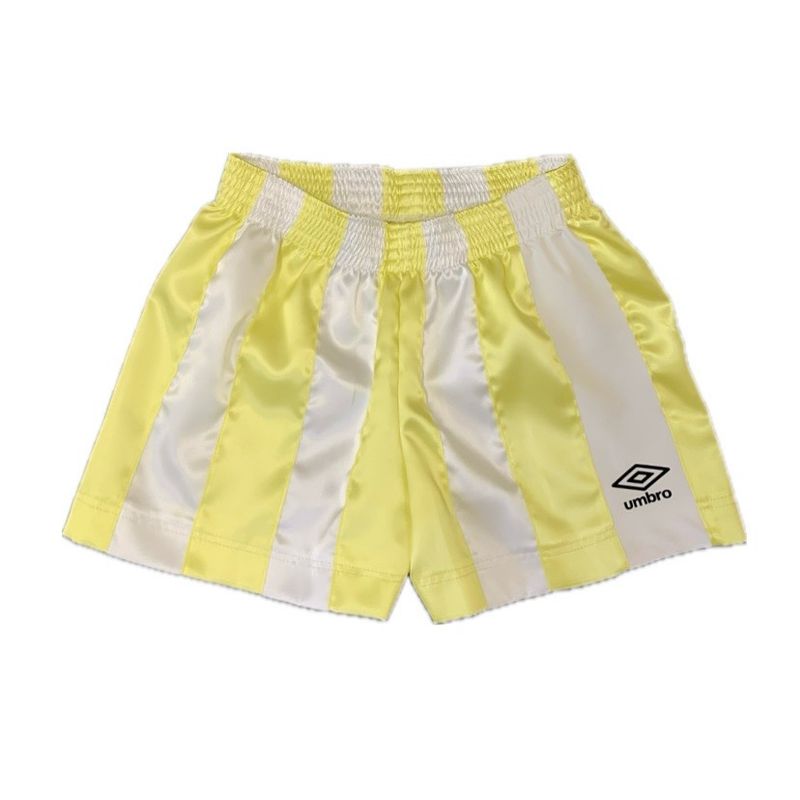 STRIPE RIBBON SHORTS LEMON/WHITE