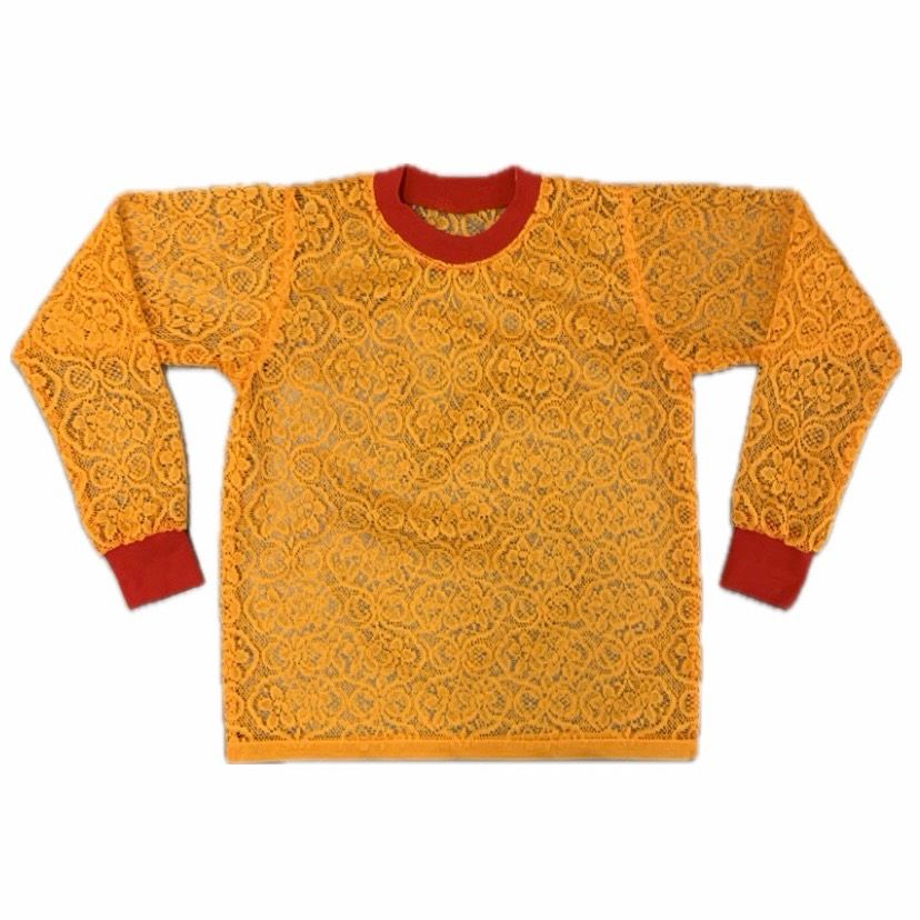 ORANGE LACE FOOTY TOP