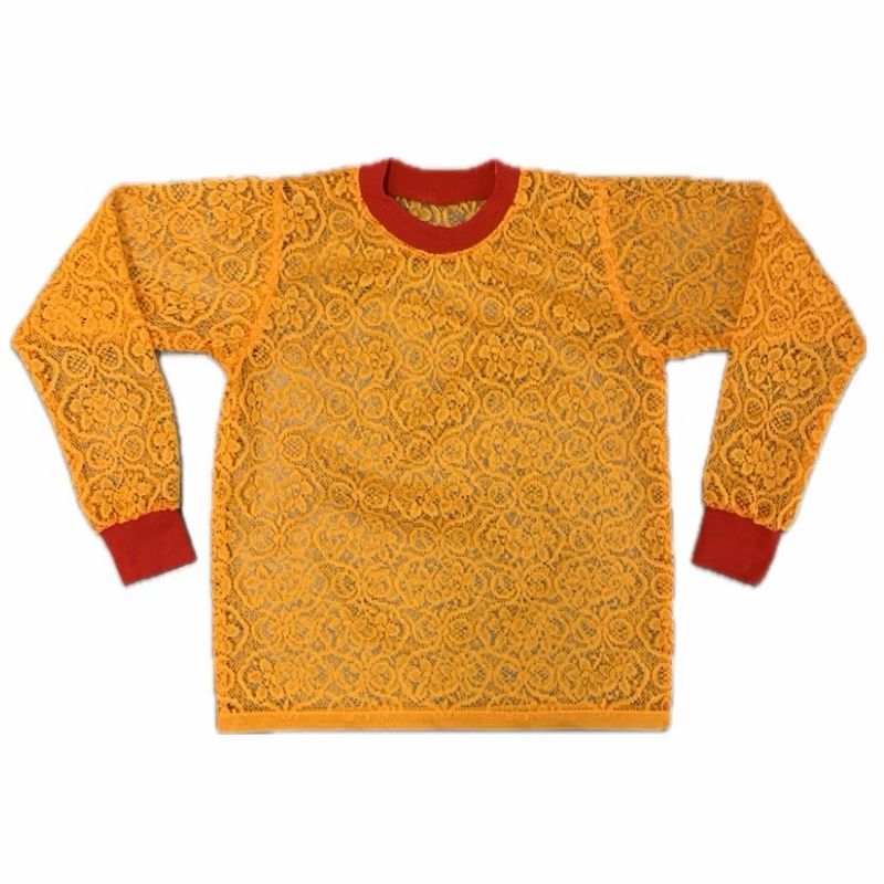 ORANGE LACE FOOTY TOP