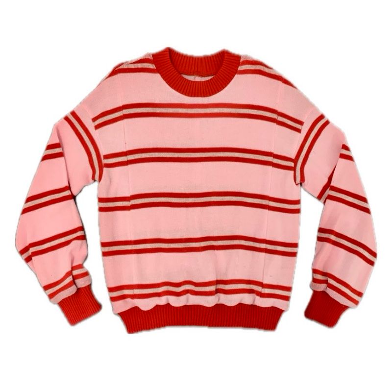 RUGBY STRIPE JUMPER RED / PINK