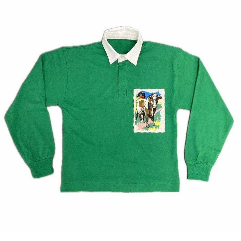 RAG PATCH RUGBY TOP GREEN