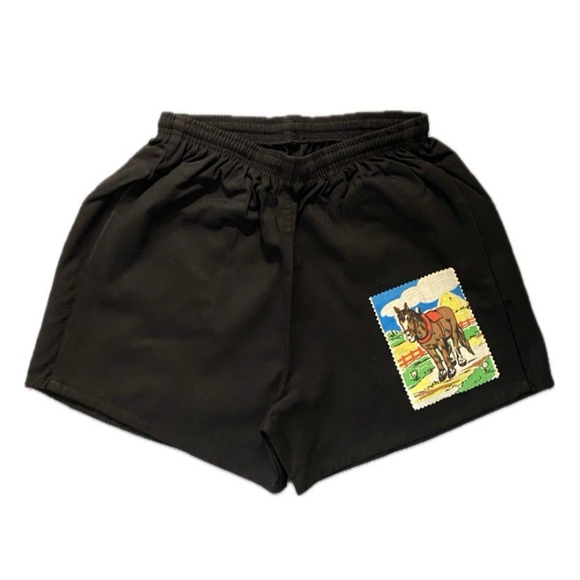 RAG PATCH RUGBY SHORTS BLACK