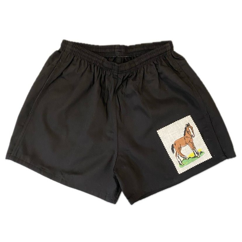 RAG PATCH RUGBY SHORTS BLACK
