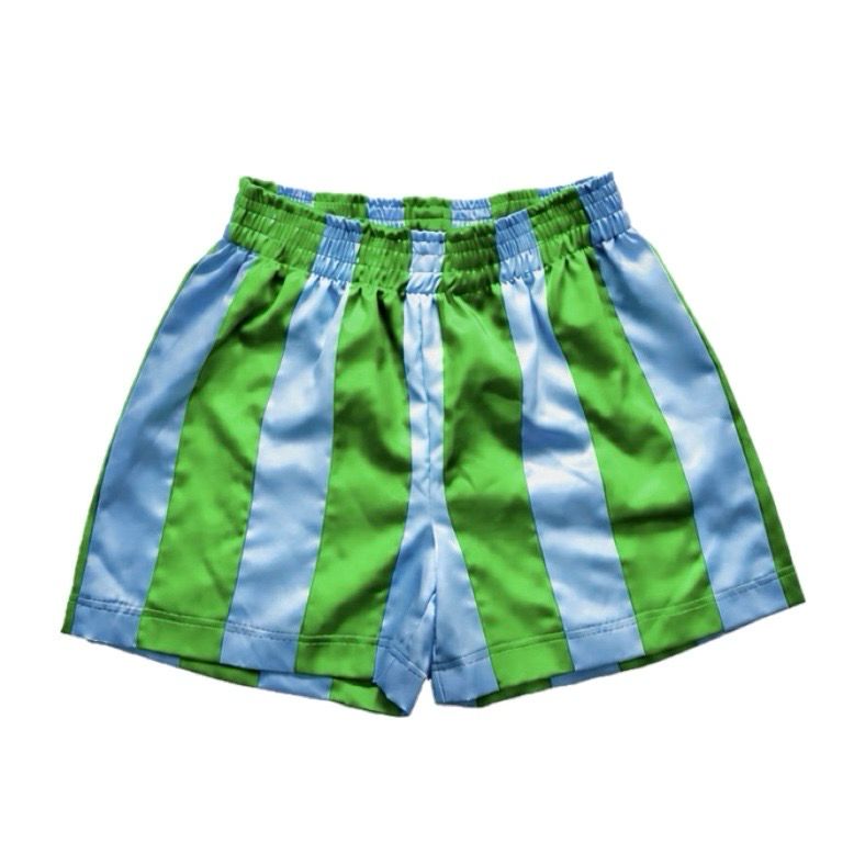 STRIPE RIBBON SHORTS BLUE/GREEN