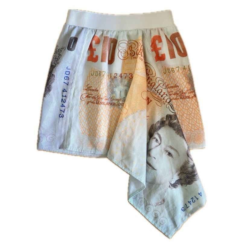 BANK NOTE MINI SKIRT