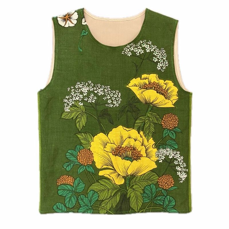 POPPY TEA TOWEL VEST GREEN