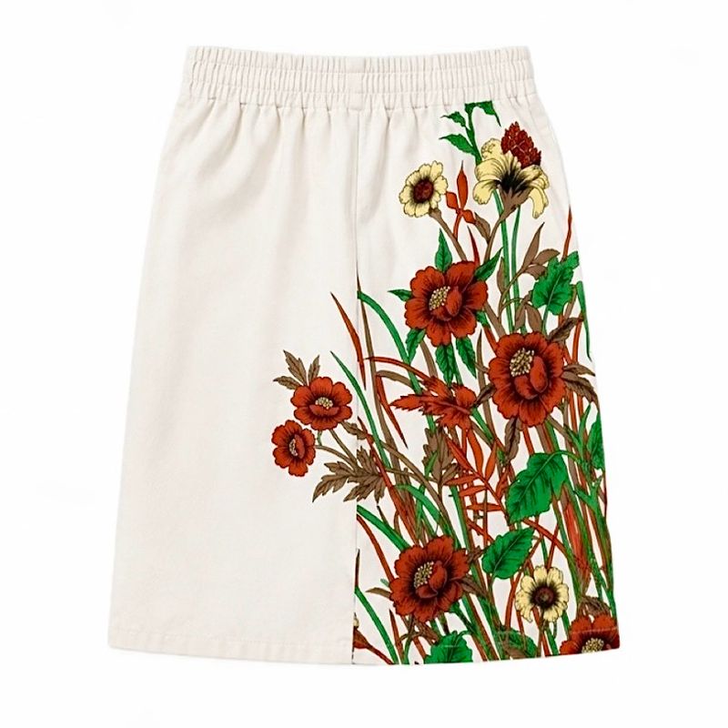 FLORAL PATCH MIDI SKIRT