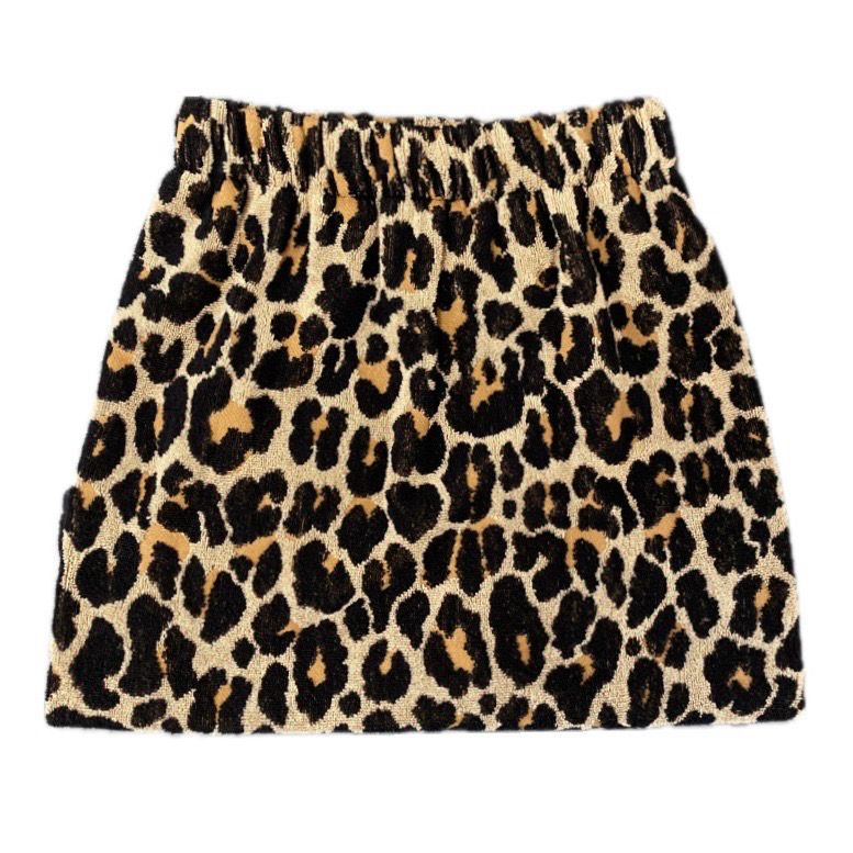 LEOPARD TERRY MINI SKIRT 
