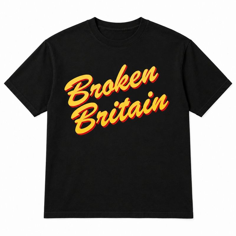 BROKEN BRITAIN TEE BLACK