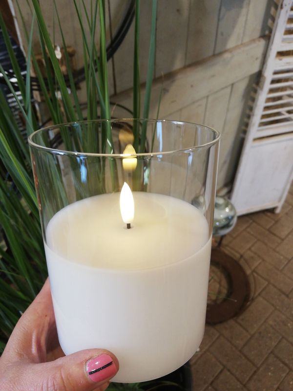 Kerze im Glas LED 