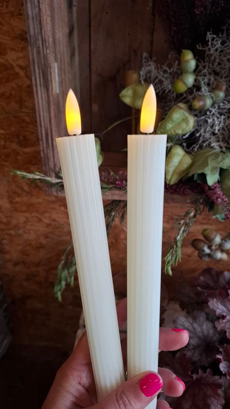  LED Spitzkerze stripe M