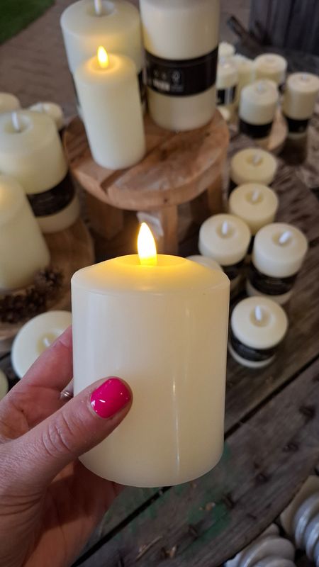 LED Echtwachskerze S