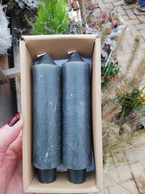 Spitzkerze Candle S 'salbei' 
