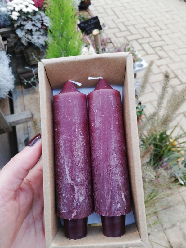 Spitzkerze Candle S 'bordeaux' 