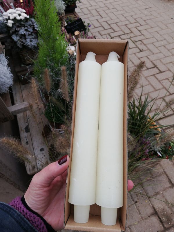 Spitzkerzen candle M 'creme' 
