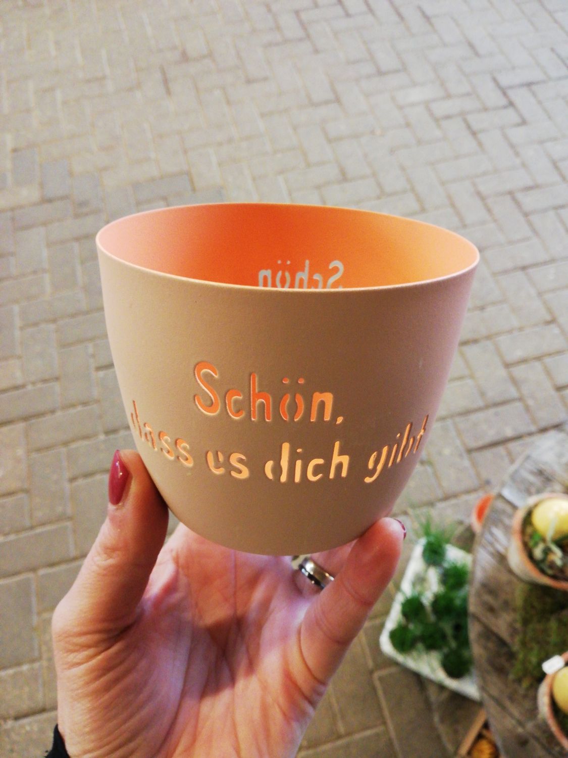 Windlicht 'Spring ' orange