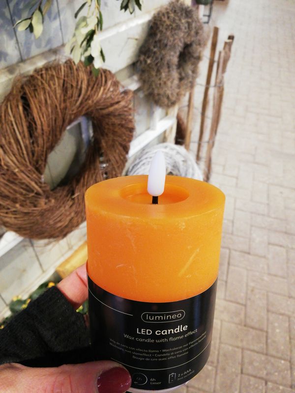 LED Echtwachskerze s 'Mango '