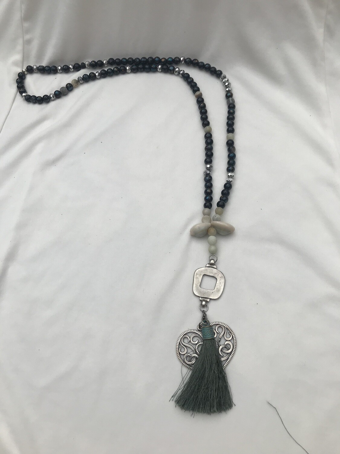 Boho Long Kette mit Edelsteinen