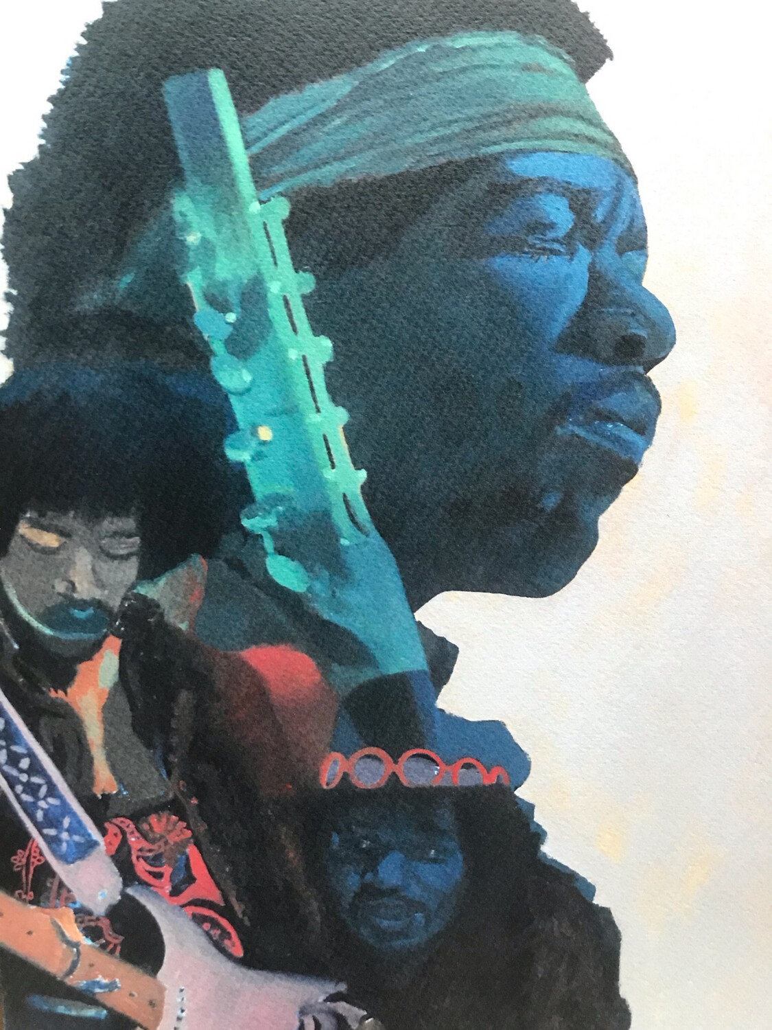 Jimi Hendrix Farbdruck