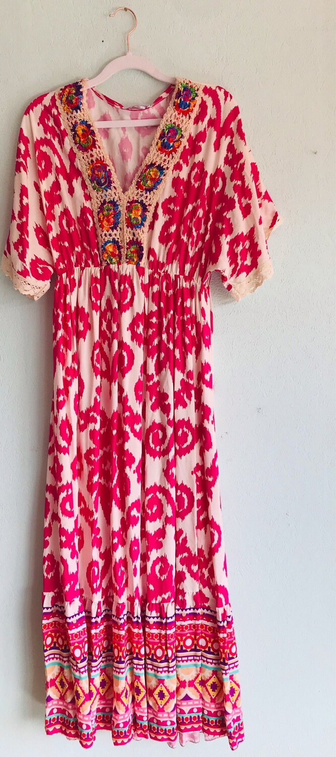 Maxi Kleid Ibiza Style Brombeere
