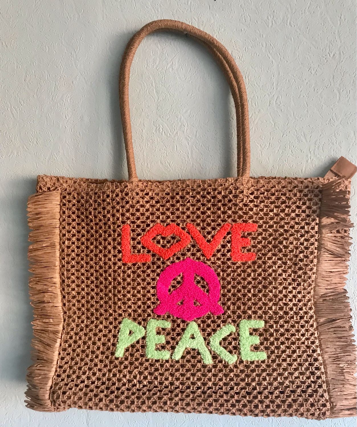 Love&amp;Peace Bag in Braun