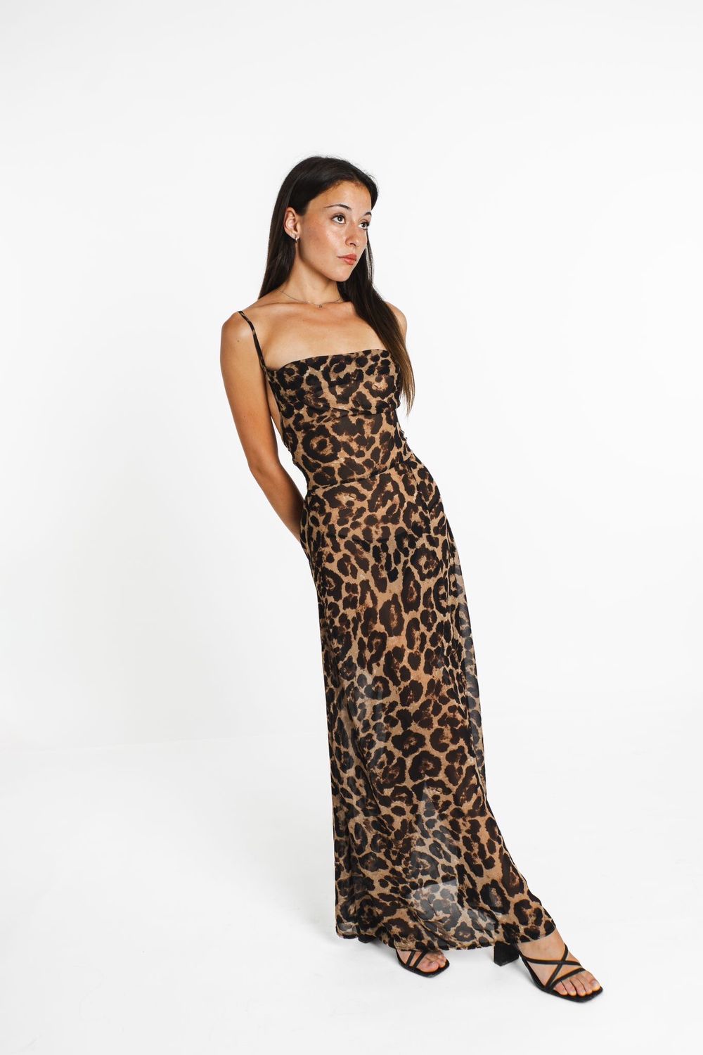 Maxi Kleid im Animal Print Look