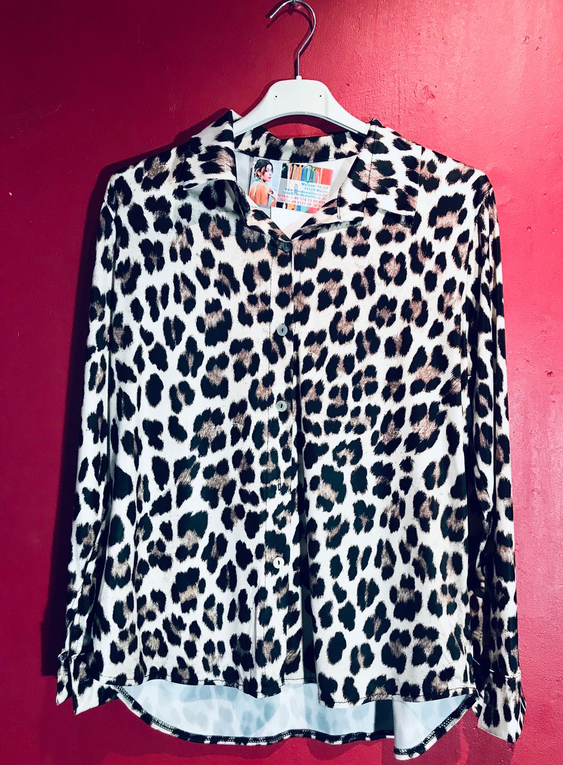 Damen Bluse Leopard