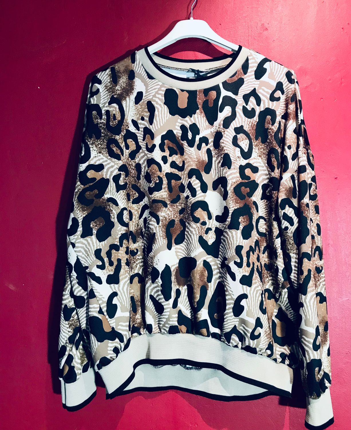 Damen Pullover im Leoparden Stil