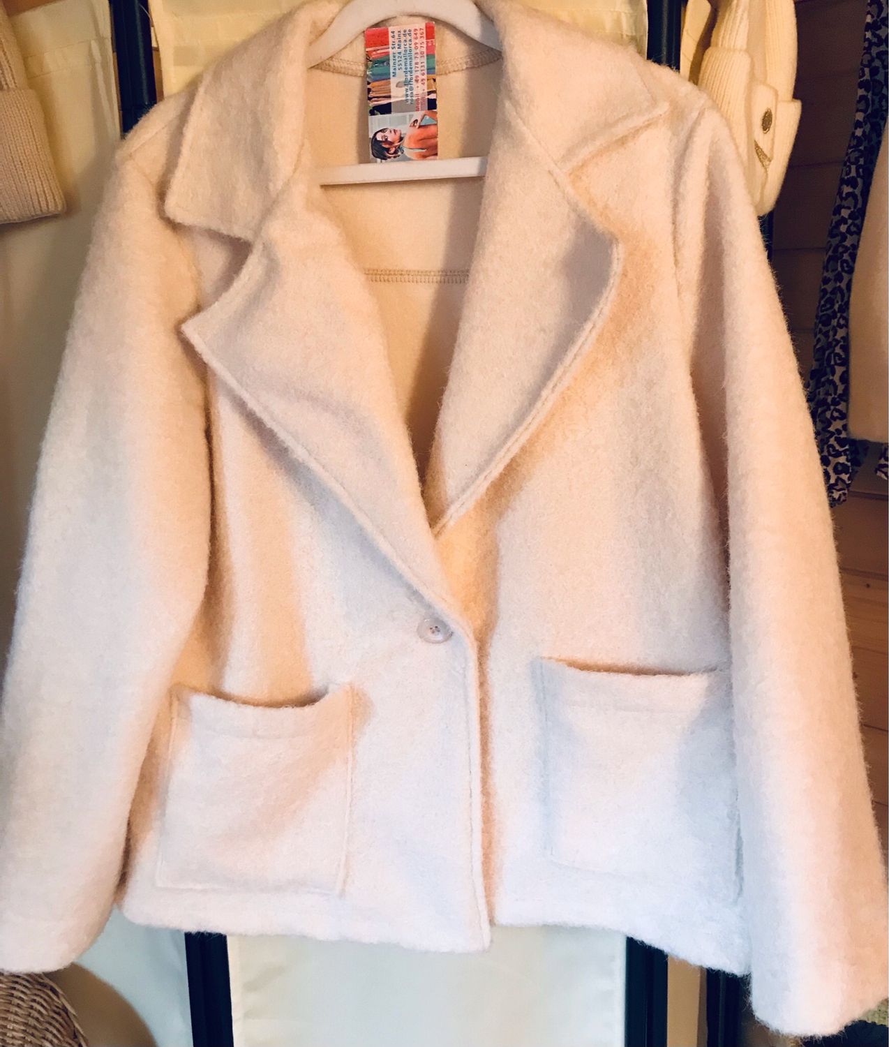 Blazer Jacke Creme Farbe