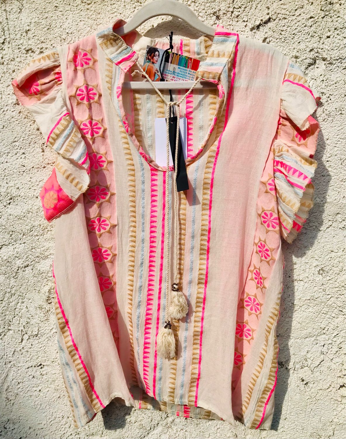 Damen Bluse  mit Kurz Arm