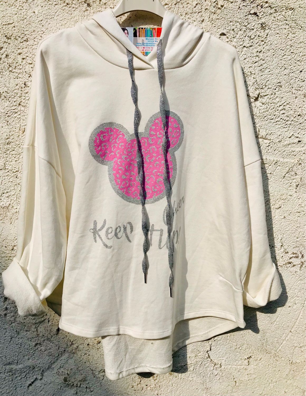Hoodie weiß Mickey