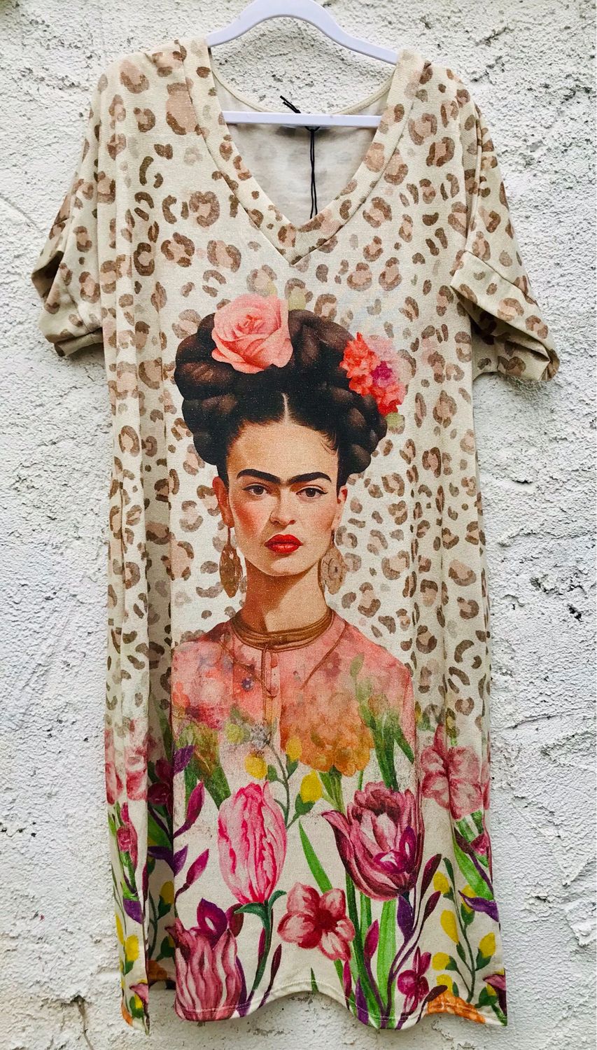 Kleid mit Frida und Leoprint
