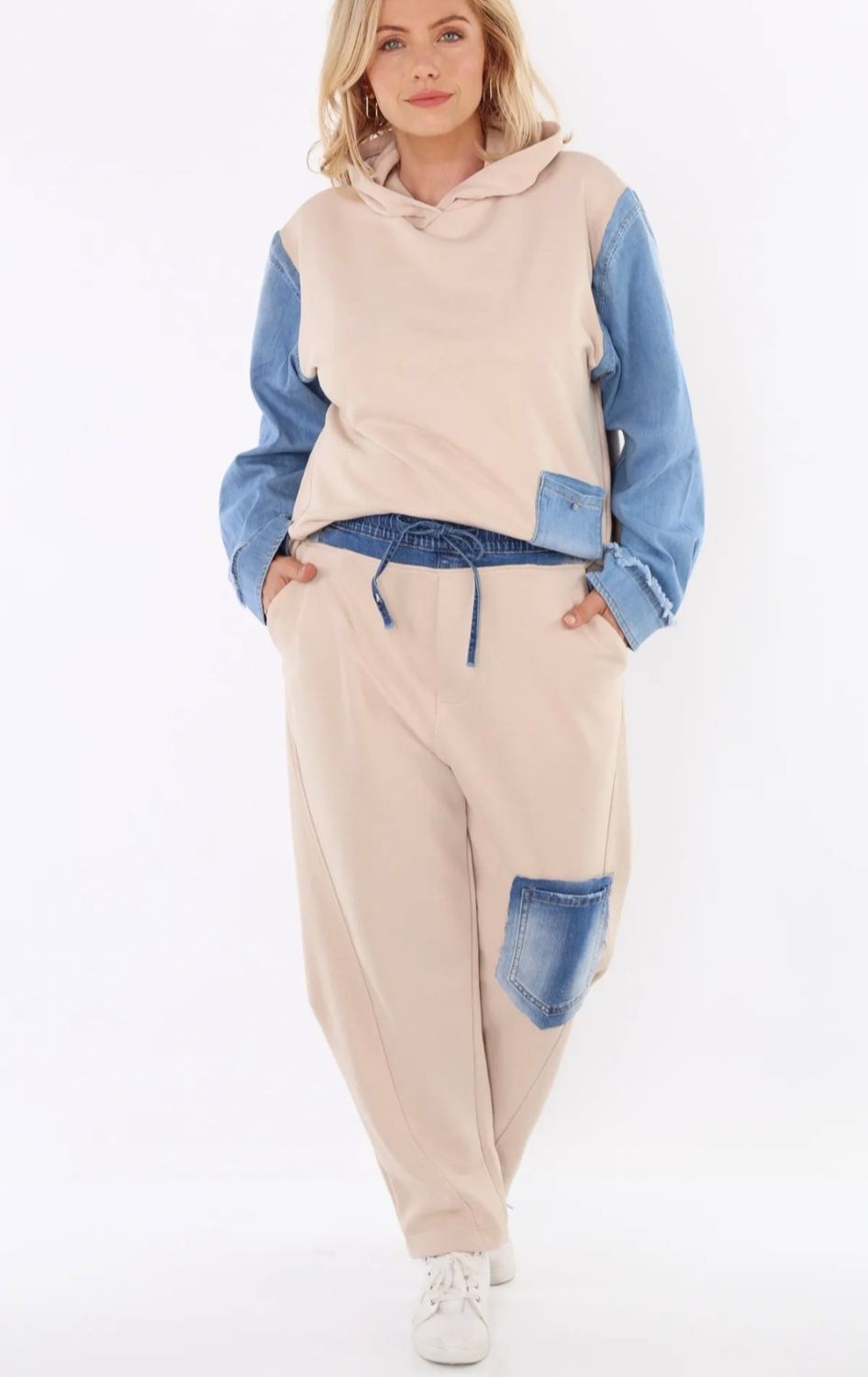 Hoodie mit Hose  Creme