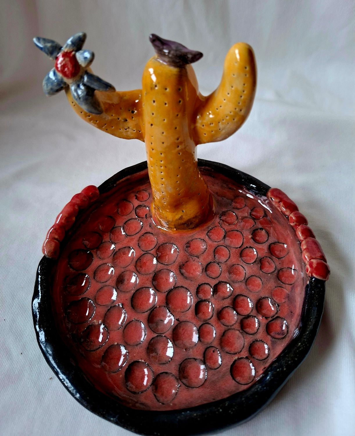 Keramik Schale mit Kaktee