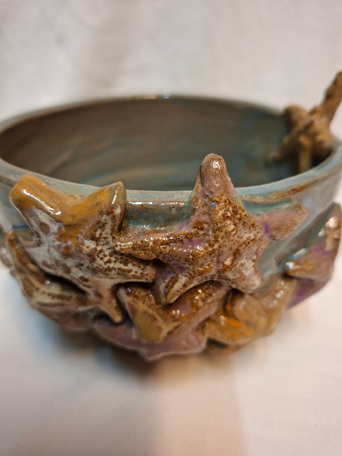Keramik Schale mit Seesternen