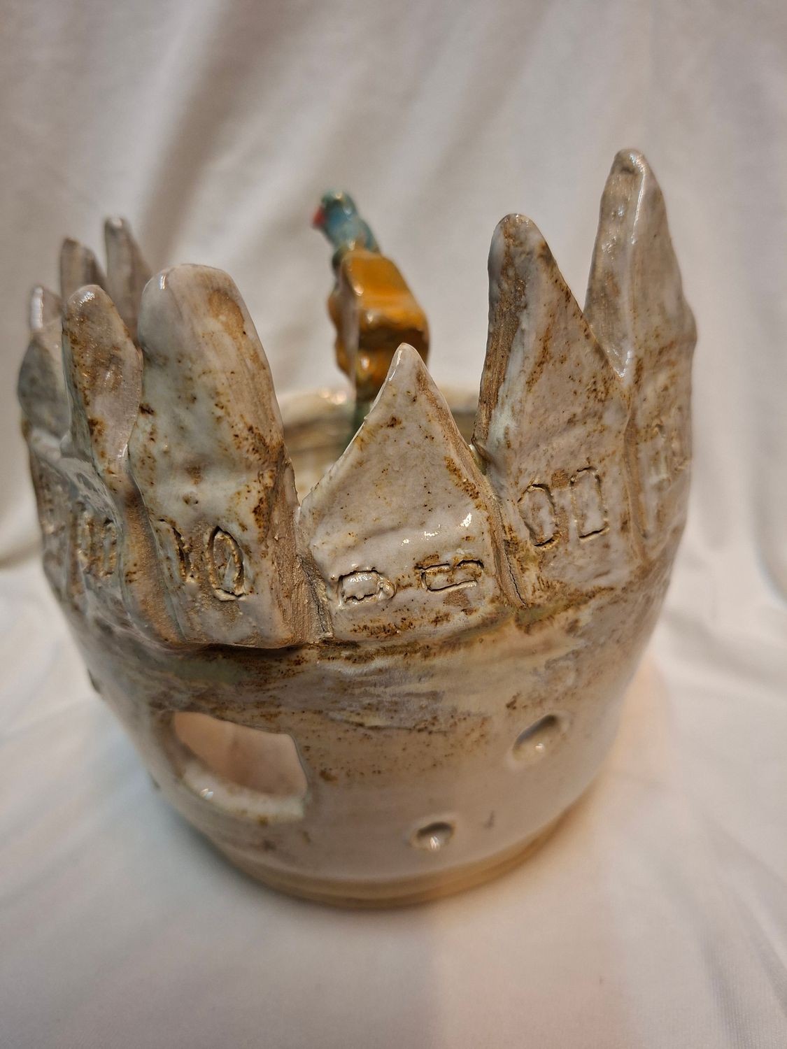 Keramik Schale mit Häuschen und Tannenbaum