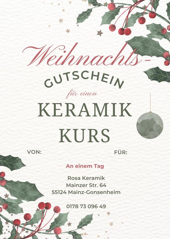 Weihnachts Töpfer Gutschein
