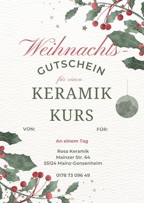 Töpferkurs Gutschein