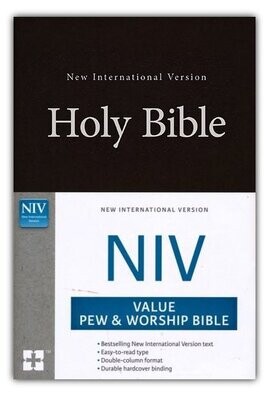 NIV Pew Bibles, Color and Print Size: Black Case of 18