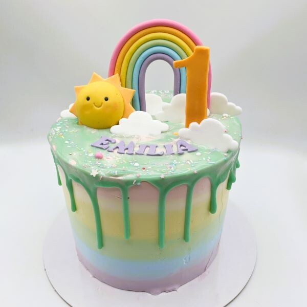 Rainbow Drip Cake