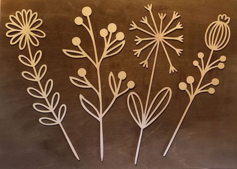 Blumen aus Holz