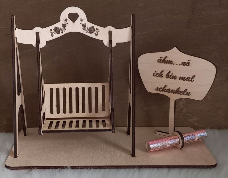 Geldgeschenk, Schaukel, ähm...nö, ich bin mal schaukeln