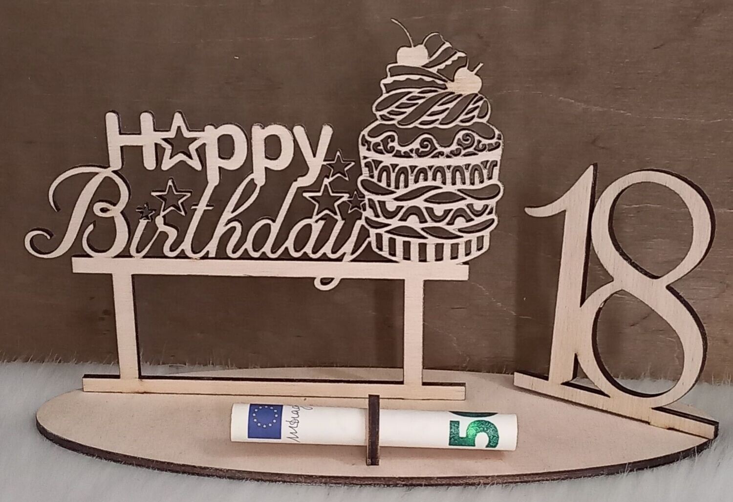 Geldgeschenk Cupcake, 18. Geburtstag