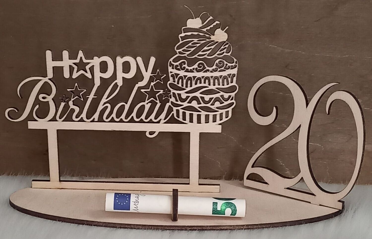Geldgeschenk Cupcake, 20. Geburtstag